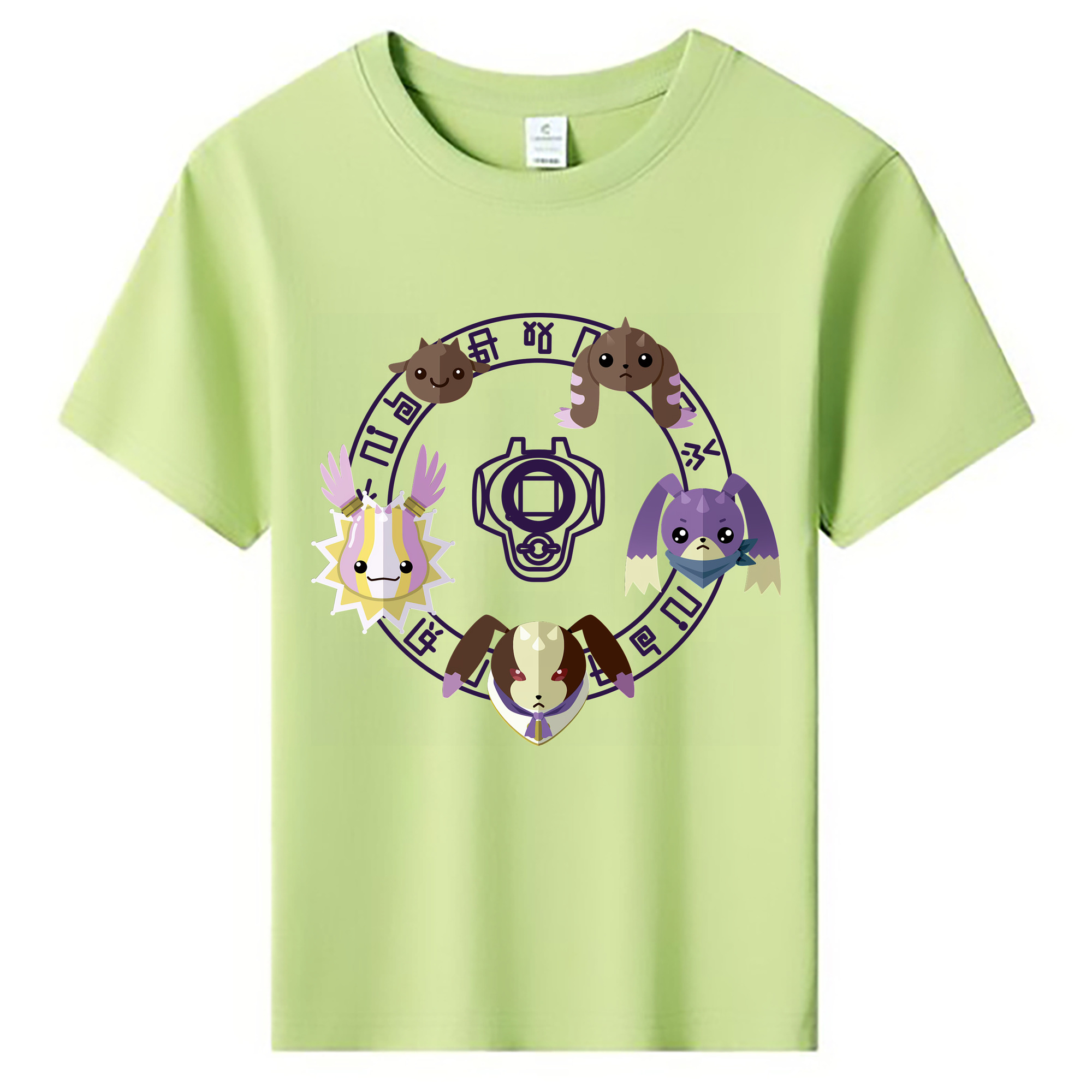 （画像用） Digimon デジタルモンスター/デジモン 綿100％キッズTシャツ（フロントプリント）